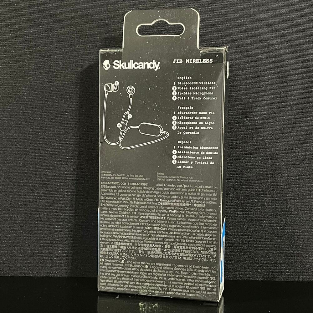 NEW Skullcandy Jib Wireless Bluetooth In-Ear Earbuds Headphones, With Mic, Blue - Picture 2 of 2